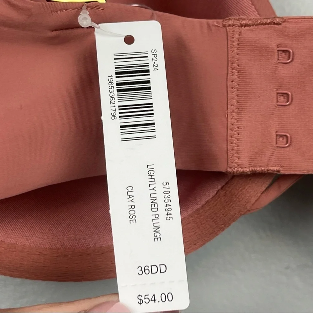 NWT Soma Lightly Lined Plunge underwire bra in Clay Rose, 36DD.